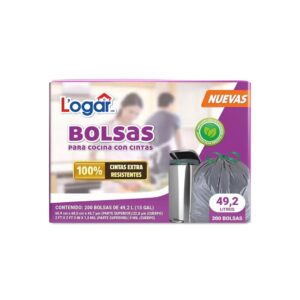 Logar Bolsas para Basura 200 pzas de 49.2 l