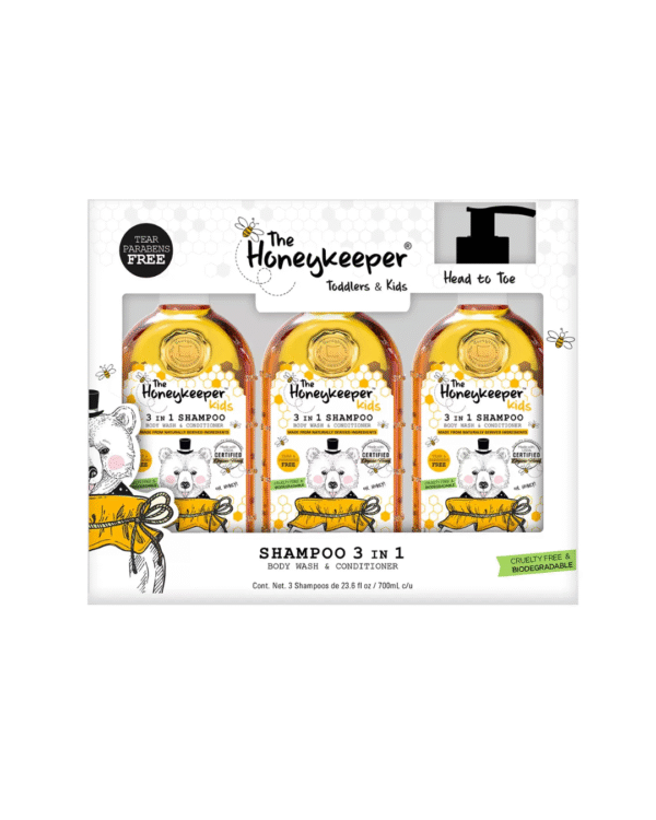 The Honeykeeper Shampoo 3 en 1 con miel 3 pzas de 700 ml