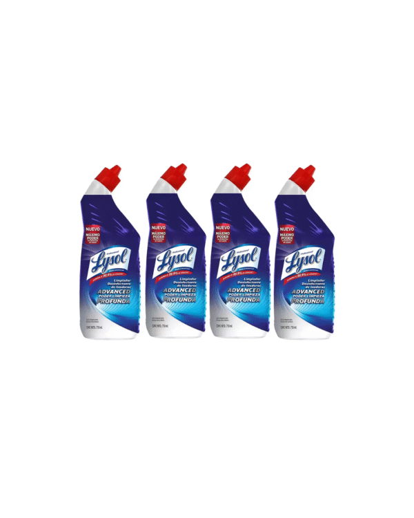 Lysol Advanced Limpiador Desinfectante para Inodoro 4 pzas de 750 ml