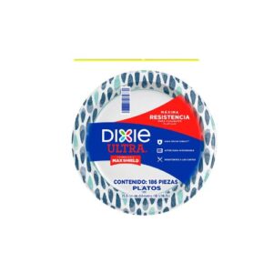 Dixie Ultra Platos de Papel 186 pzas de 25.5 cm