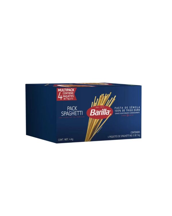 Barilla Spaguetti No. 5 4 pzas de 1 kg